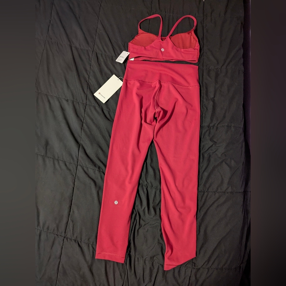 SET - Lululemon Wunder Train High-Rise 25" Leggings + Strappy Racer Bra Set - Picture 5 of 7